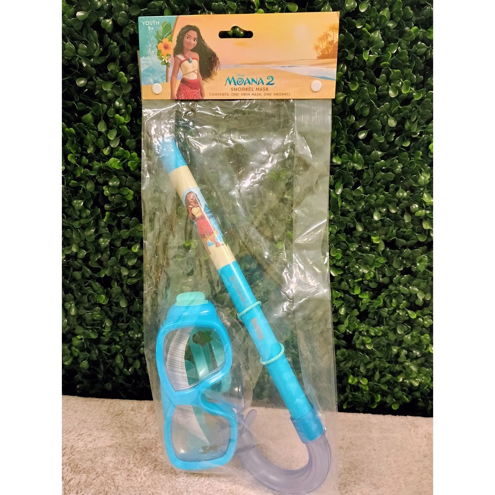 Disney Moana 2 Youth Swim Mask Goggles and Snorkel Set Beach Pool Water Ages 5+